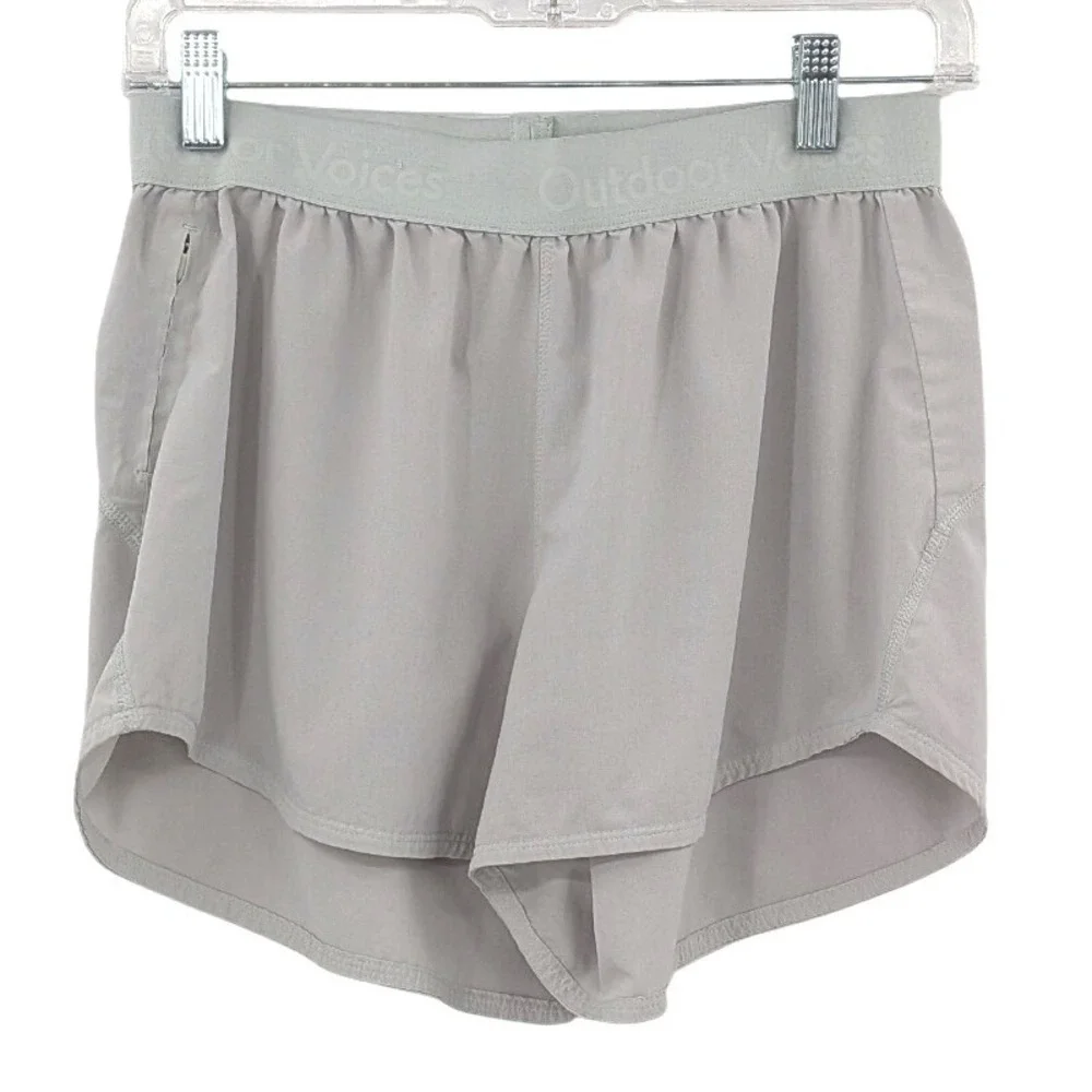 Outdoor Voices Running Shorts M Gray‎ Recycled Polyester Lined Active
